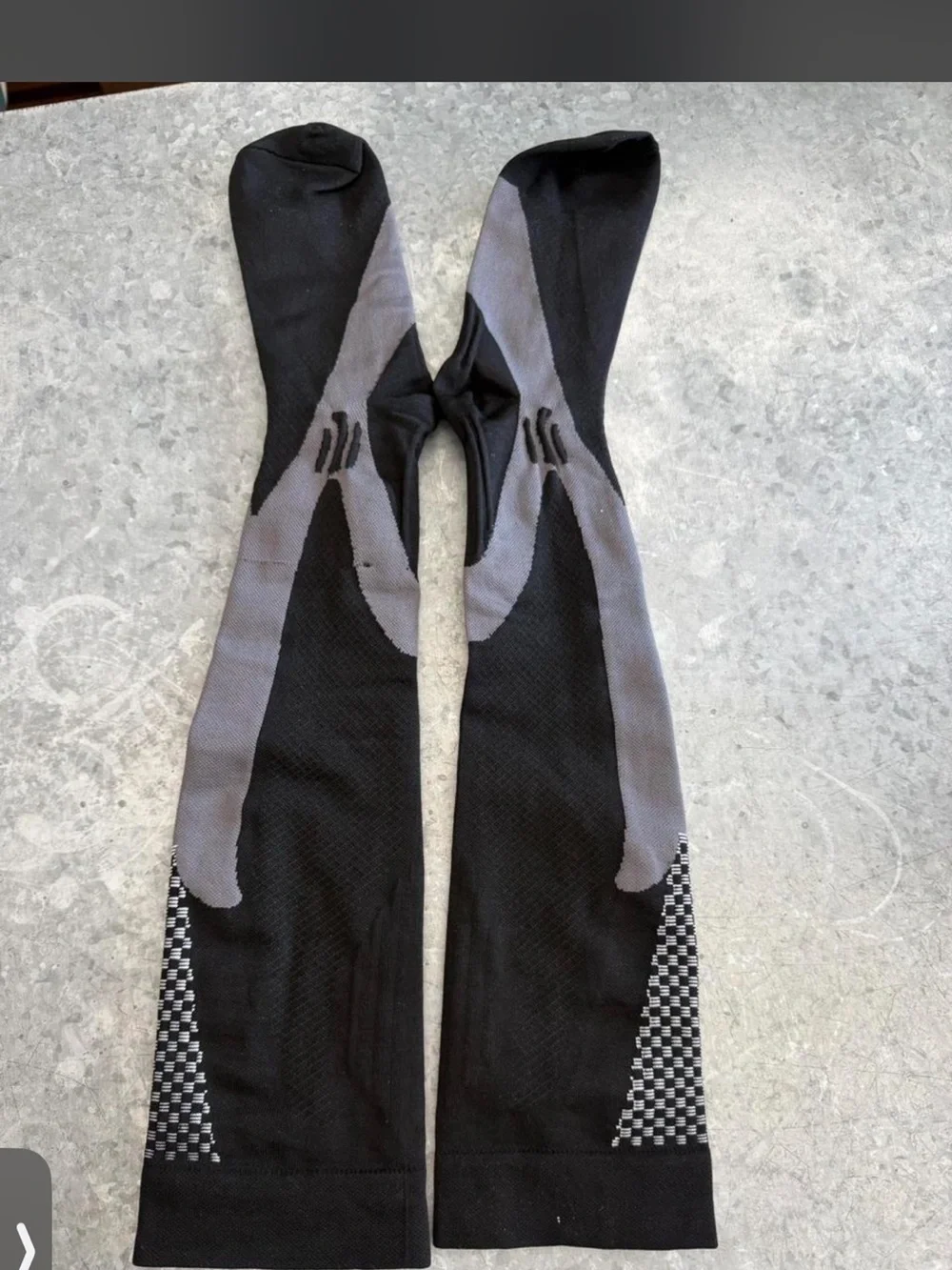 Compression Calf Sleeves Black Gray Graduated Compression Running Cycling XXL